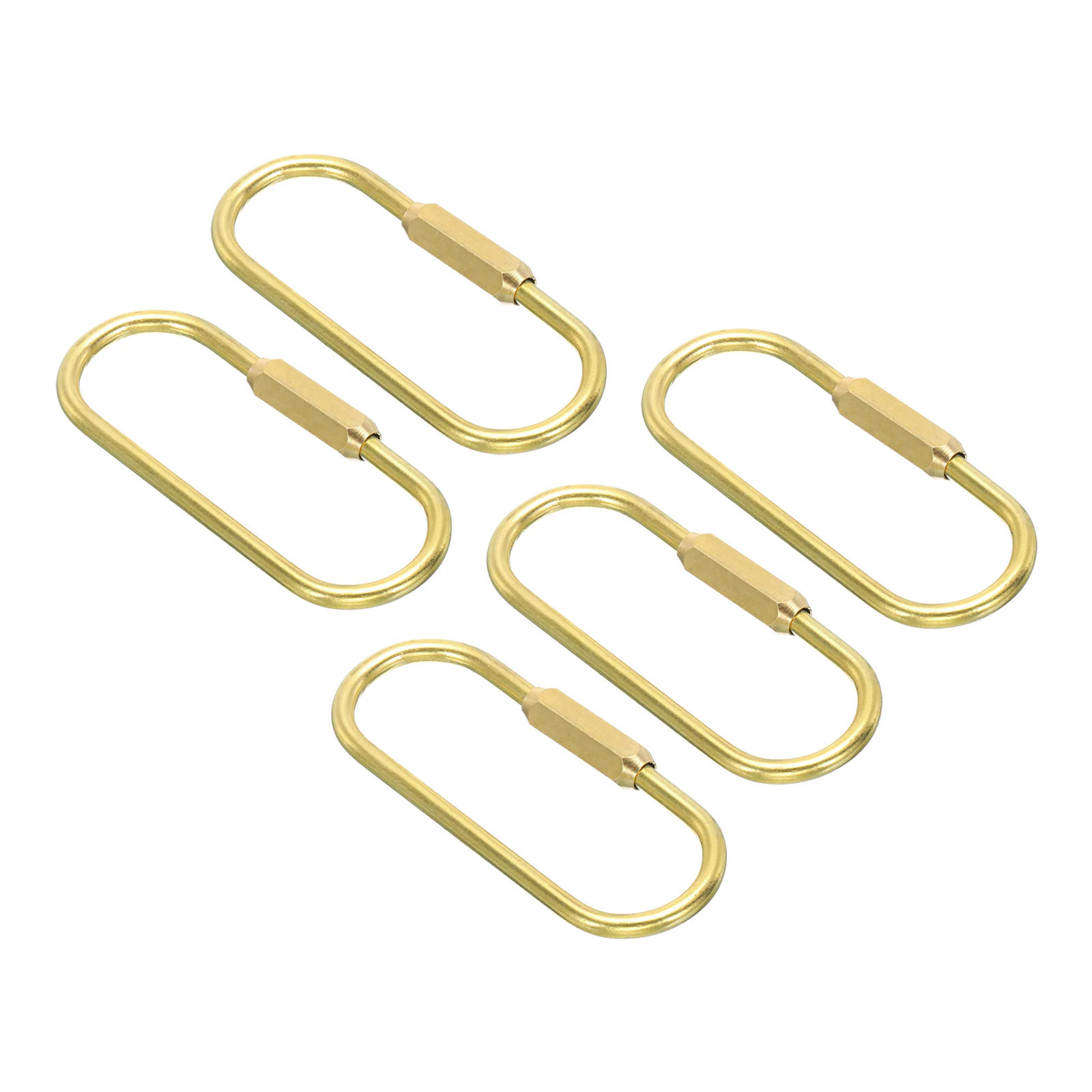 PATIKIL Brass Key Ring 5pcs Pure Brass Screw Lock Clip Keyring Simple Style Keychain Holder for Home Office Keys one_size | S26011200UX4064 | Lowe's