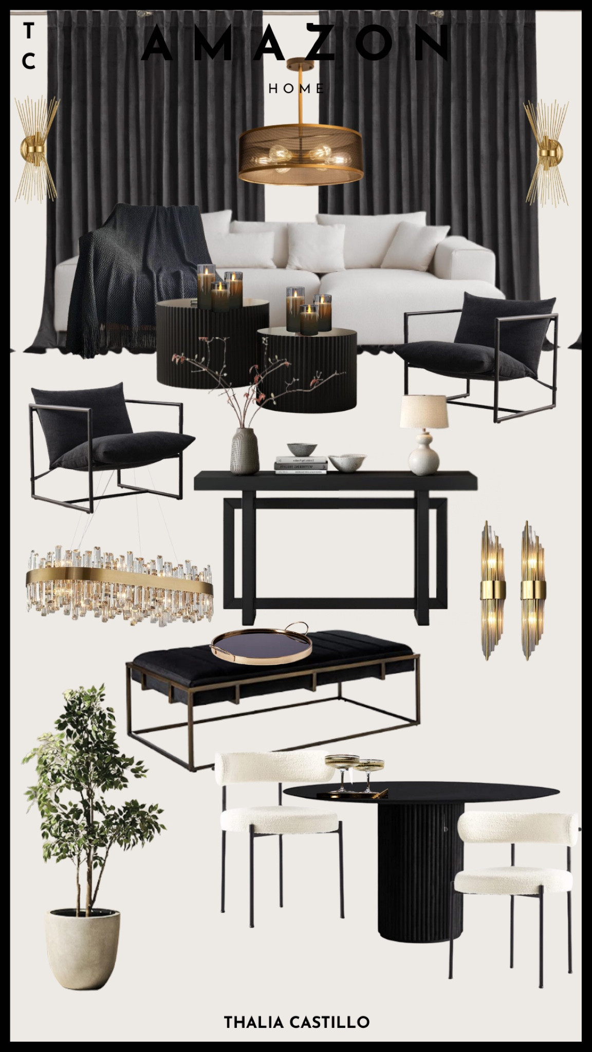 These product are the epitome of luxury, with its opulent shades of gray, black, gold, white, and stone. It'll make your living space feel like a million bucks! Don't forget to give it a like, hit that follow button for more fabulous content, and save it for later reference. 😊💎🏡 #LuxuryLiving

#LTKfamily #LTKhome #LTKstyletip