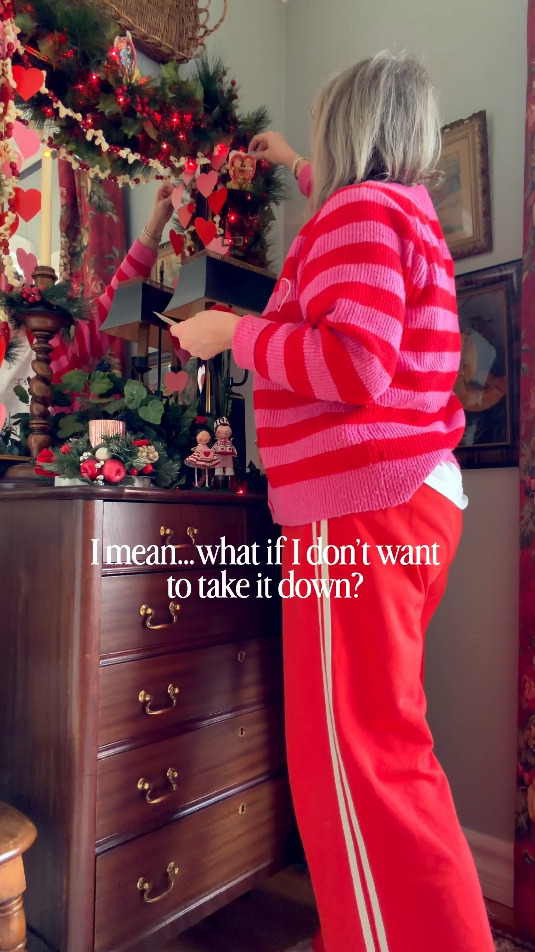 When we decide that the Christmas garland is now going to be Valentine’s. 

#LTKOver40 #LTKHome #LTKootd