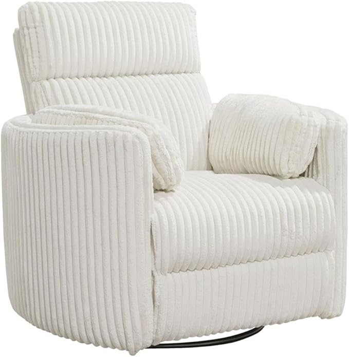Radius Modern Fabric Swivel Glider Recliner in Ivory | Amazon (US)