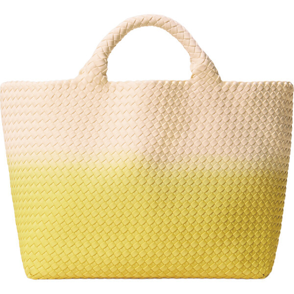 Women's St. Barths Medium Handwoven Tote Dip Dyed, Ginkgo - OS | Maisonette