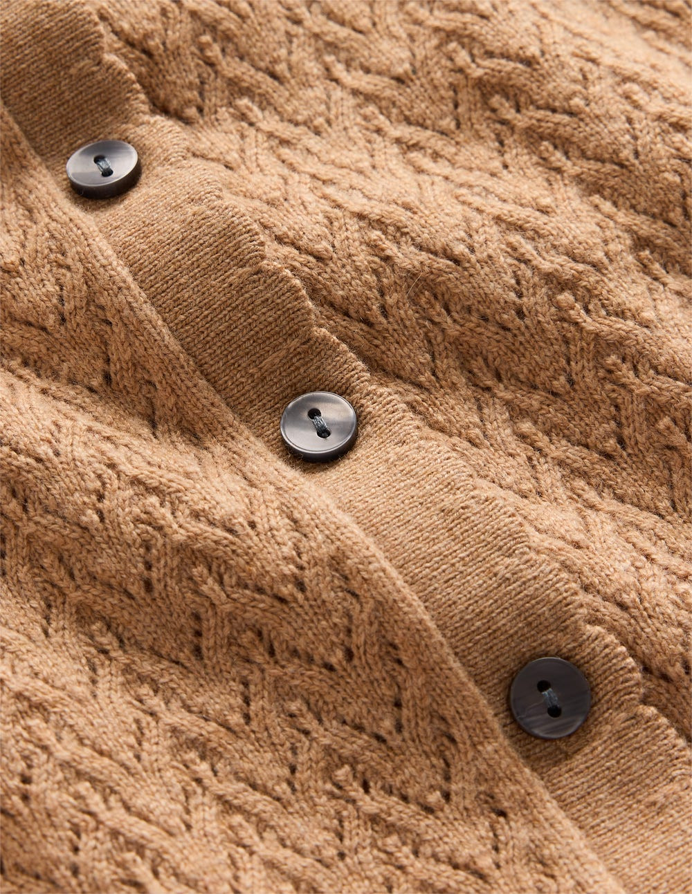 Diane Pointelle Cardigan-Camel Melange | Boden (US)
