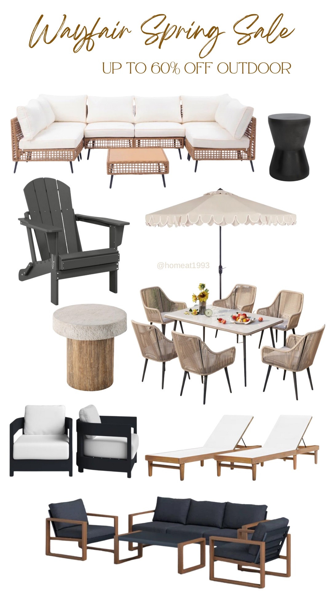 wayfair spring sale outdoor furniture 

#LTKSaleAlert #LTKFamily #LTKHome