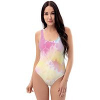 Tie-Dye Cotton Candy One-Piece Swimsuit Sizes Xs-3Xl Pink Yellow Blue White | Etsy (US)
