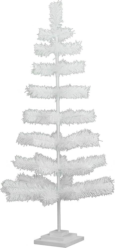 48" White Christmas Trees Artificial Flame Resistant Brush 4FT Tall Home Holiday Tabletop Decorat... | Amazon (US)