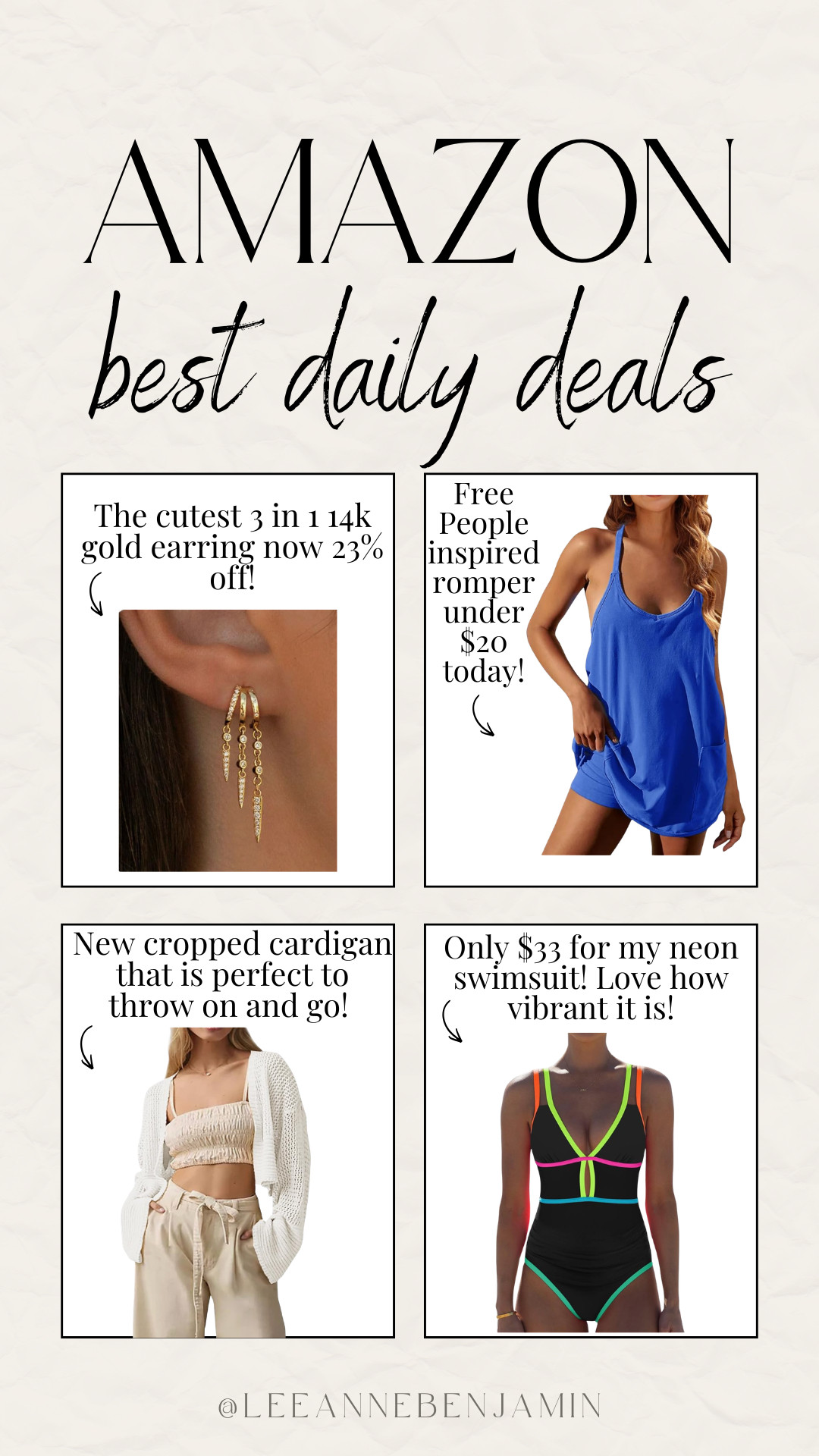 Top daily deals on Amazon today! 

 #LTKActive #LTKSaleAlert #LTKSwim