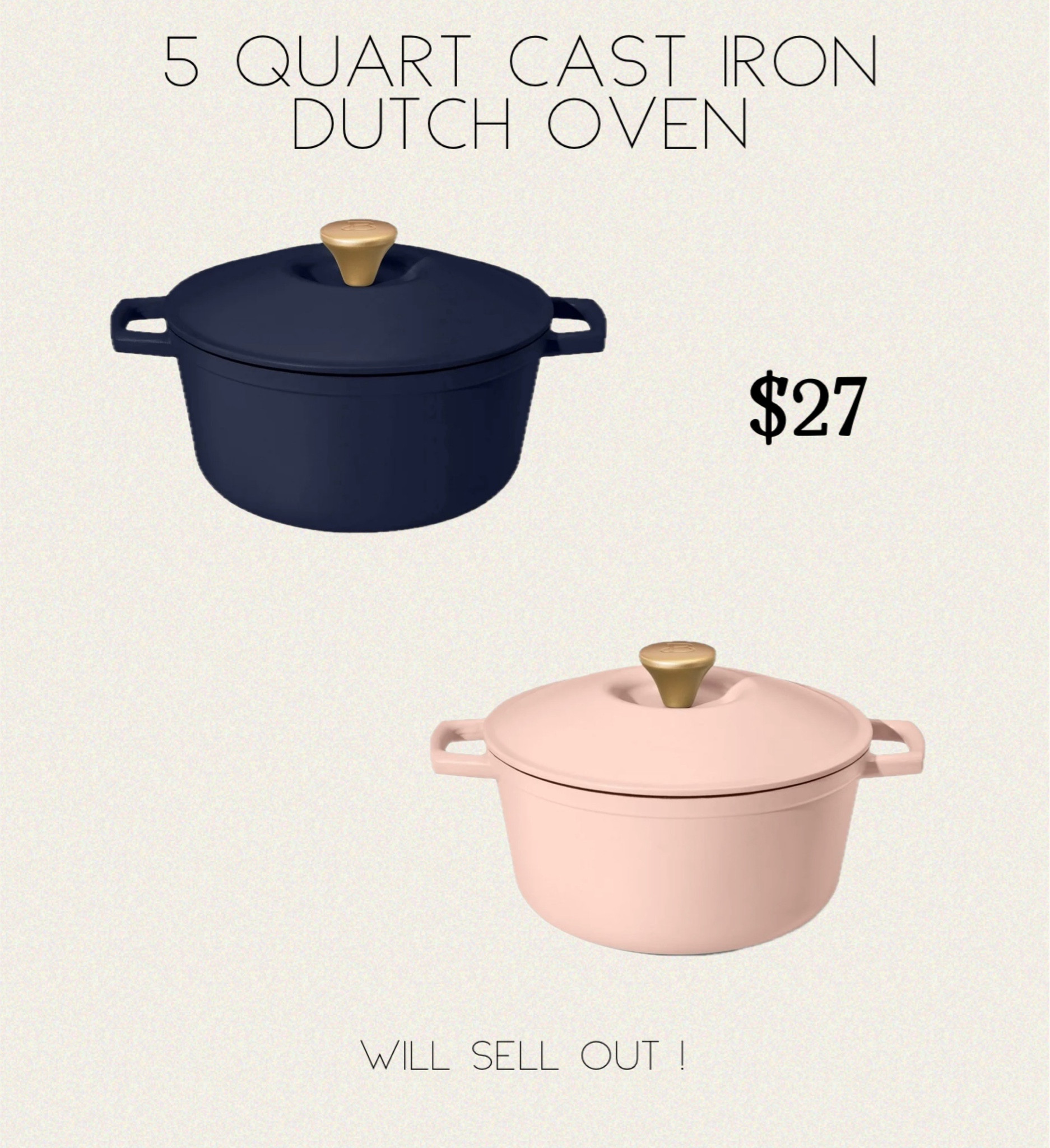 Run, don’t walk! Gift guide for mother in law | cook | host | for her | for him | for a sourdough bread maker. Beautiful 5 Quart Cast Iron Round Dutch Oven, Rose by Drew Barrymore on sale!! Christmas gift idea.

#LTKGiftGuide #LTKFindsUnder50 #LTKSaleAlert