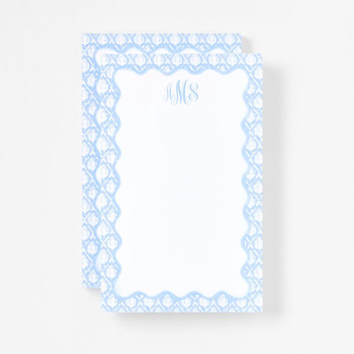 Personalized Block Print Stationery Notepads, Set of 2 | Mark and Graham