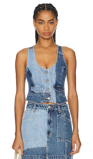 Denim Vest in Patchwork | Revolve Clothing (Global)