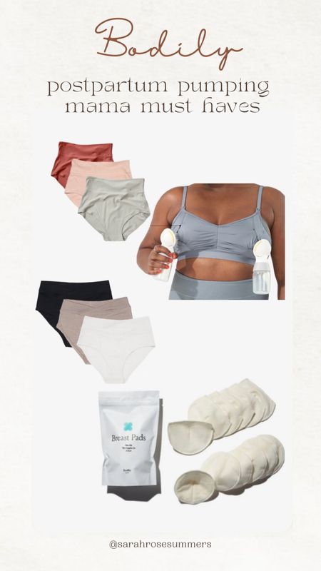 Must have items for the postpartum pumping/nursing mama. Trust Bodily’s size chart! 

#LTKbaby #LTKbump #LTKmidsize