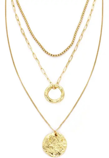 Panacea Circle Pendant Layered Necklace | Nordstrom | Nordstrom