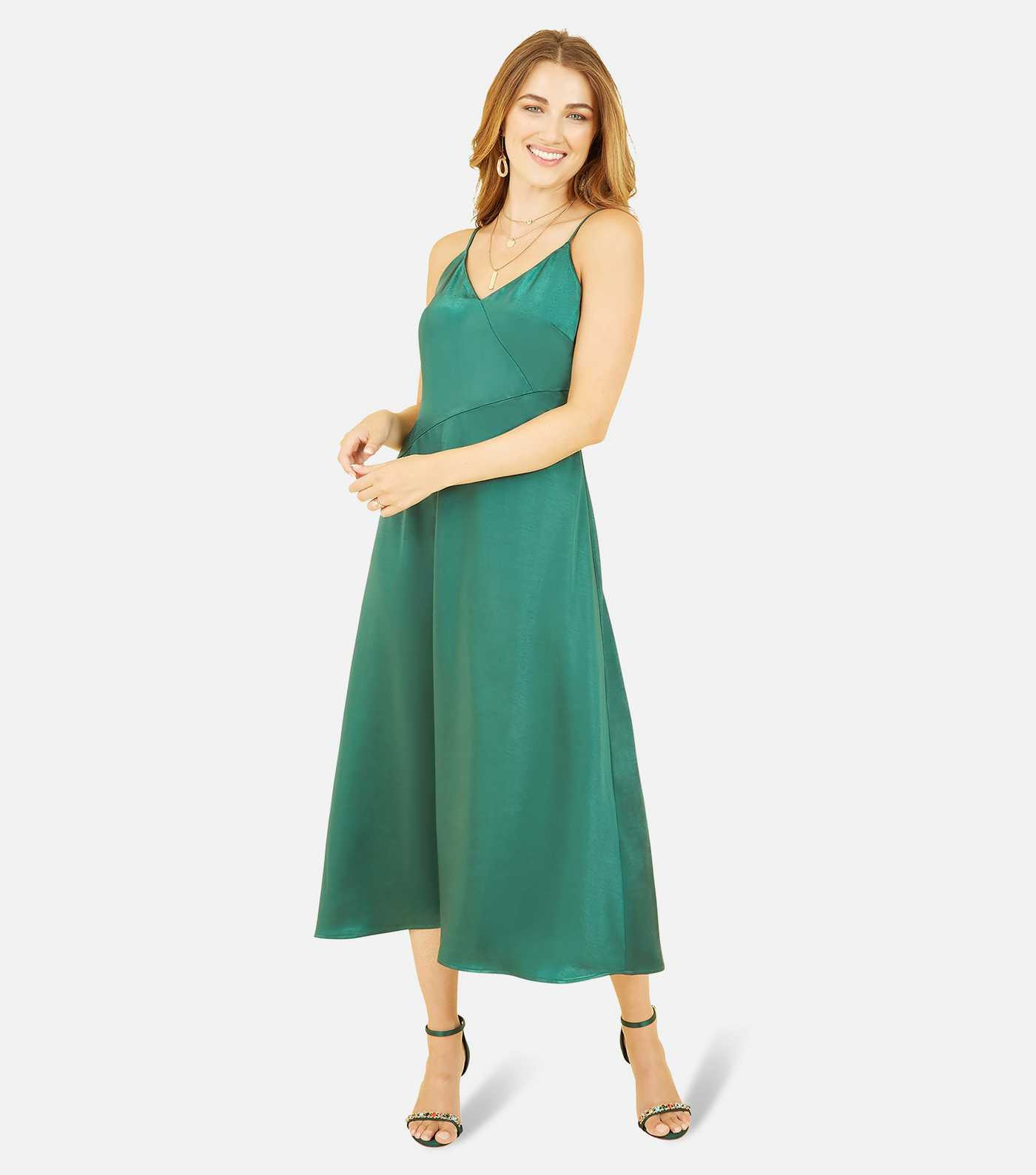 Yumi Green Satin Wrap Midaxi Dress
						
						Add to Saved Items
						Remove from Saved Items | New Look (UK)