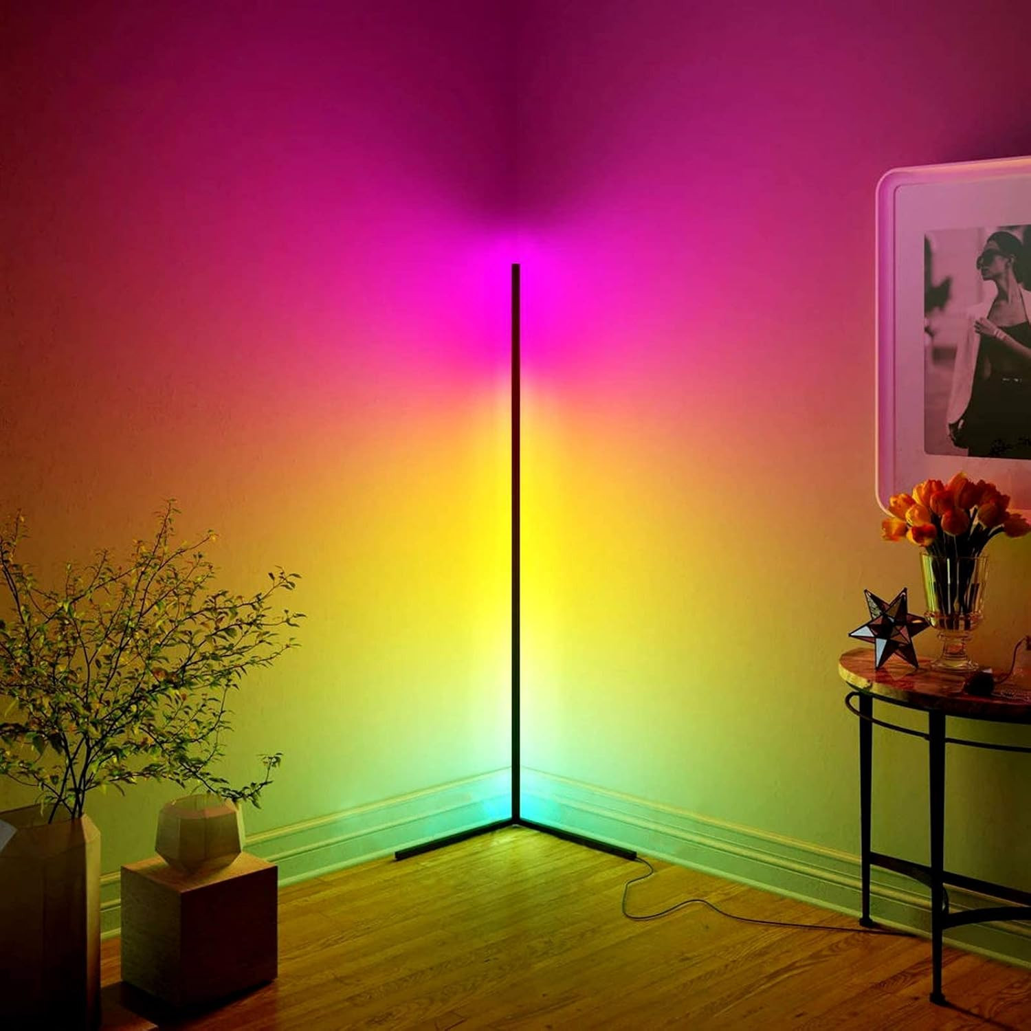 JVMU ???? ??? Corner Lamp, RGB Changing Dimmable Smart Control - 56" Minimal... | Amazon (US)