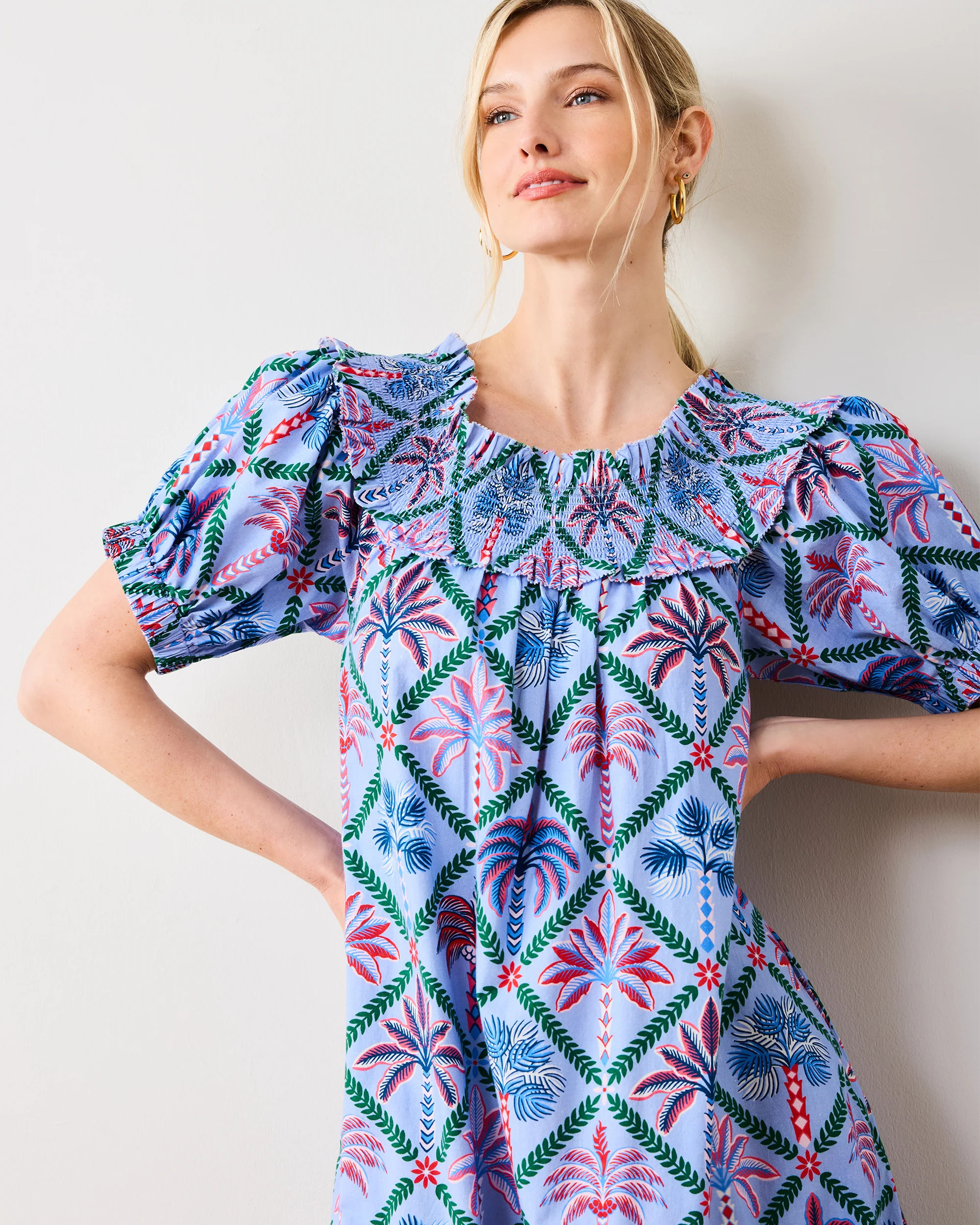 Palm Tree Paradise - Ximena Dress - Lilac Escape | Printfresh