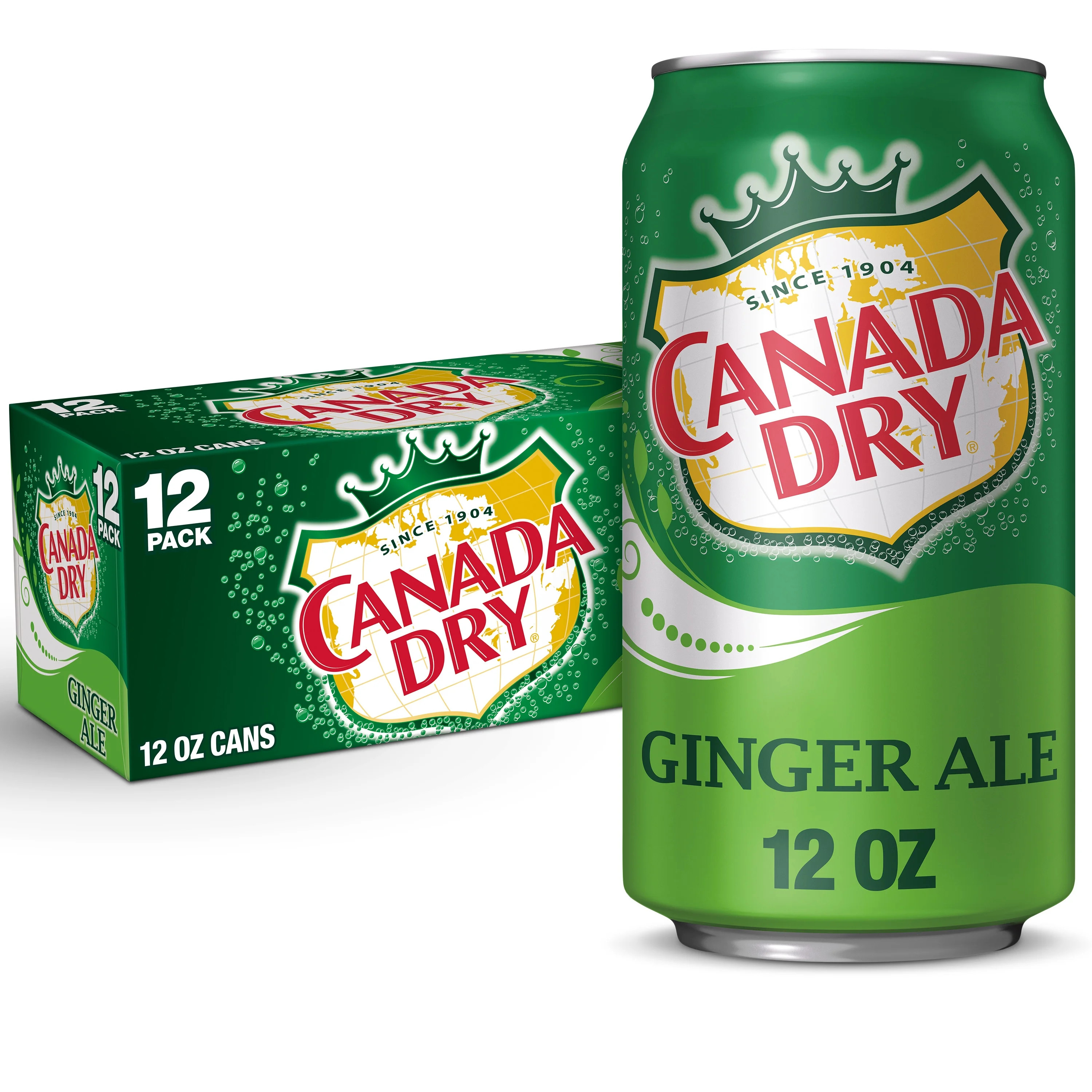 Canada Dry Caffeine Free Ginger Ale Soda Pop, 12 fl oz, 12 Pack Cans | Walmart (US)