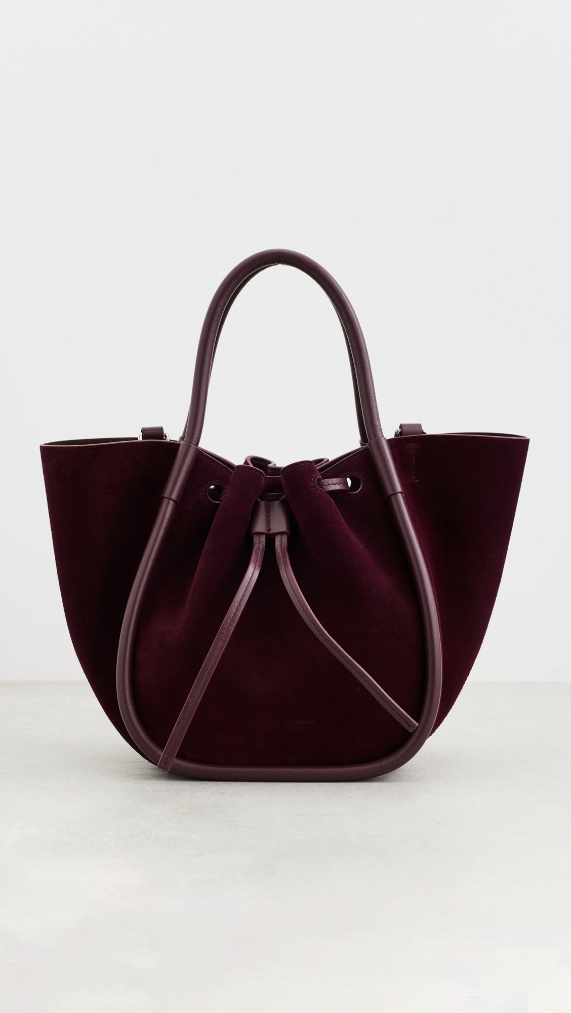 Small Ruched Tote In Soft Suede | Shopbop