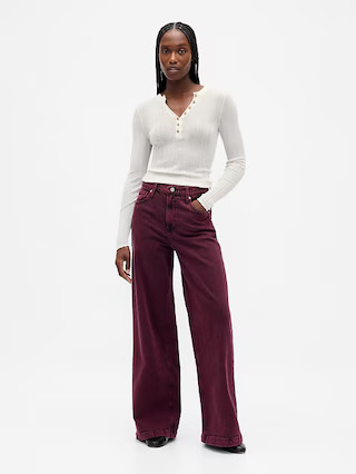 High Rise Stride Wide-Leg Jeans | Gap (US)