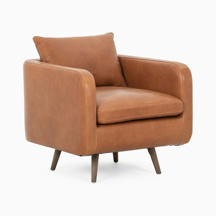 Rounded Back Swivel Chair | West Elm (US)
