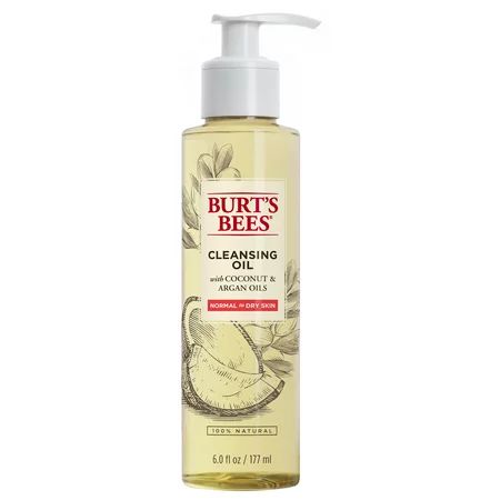 Burt's Bees 100% Natural Facial Cleansing Oil for Normal to Dry Skin, 6 Ounces | Walmart (US)