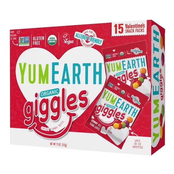 YumEarth Organic Valentine's Giggles Box - 7.5oz/15ct | Target