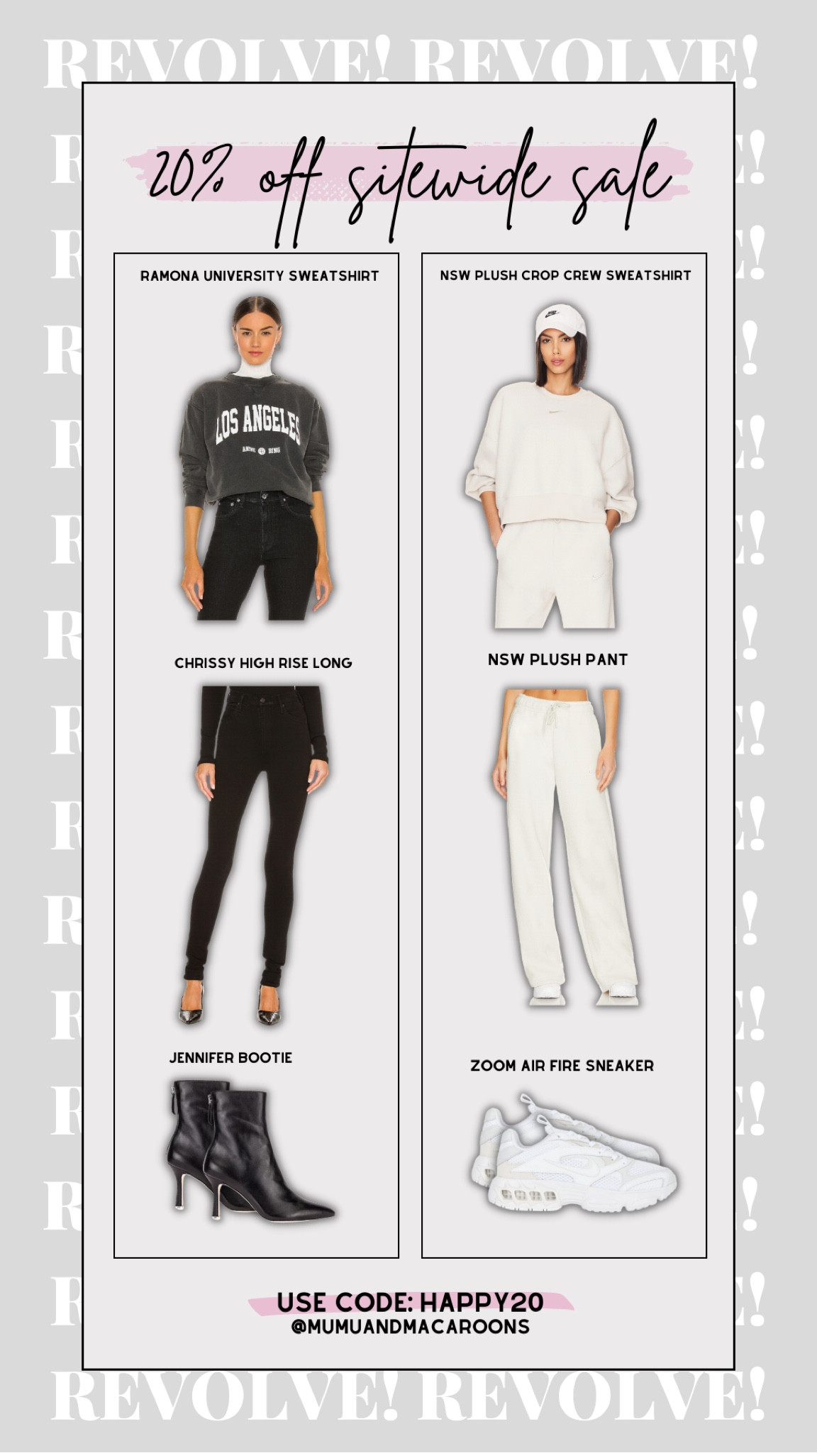 Revolve (Sitewide sale - use code: HAPPY20) 

Revolve. Sale. 

#LTKsalealert #LTKstyletip