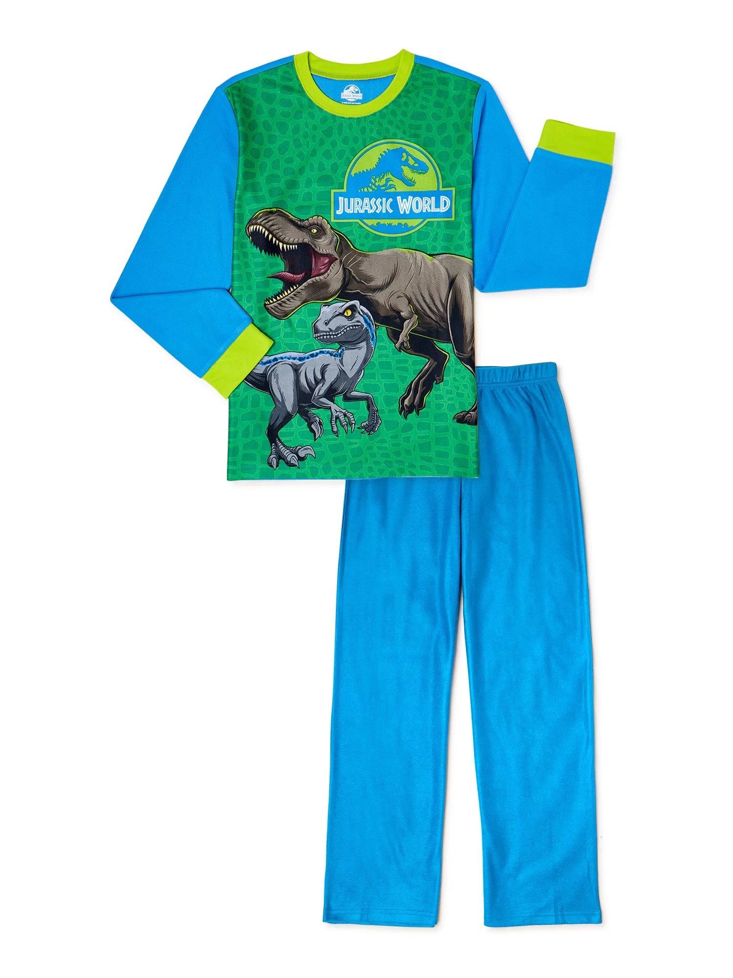 Jurassic Park Boys Long Sleeve Top and Pants Pajama Sleep Set, 2-Piece, Sizes 4-12 - Walmart.com | Walmart (US)