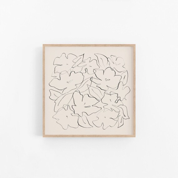 Square Print Square Wall Art Square Art Print Scribble | Etsy | Etsy (US)