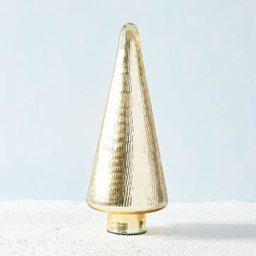 Hammered Glass Tree Objects - Gold | West Elm | West Elm (US)