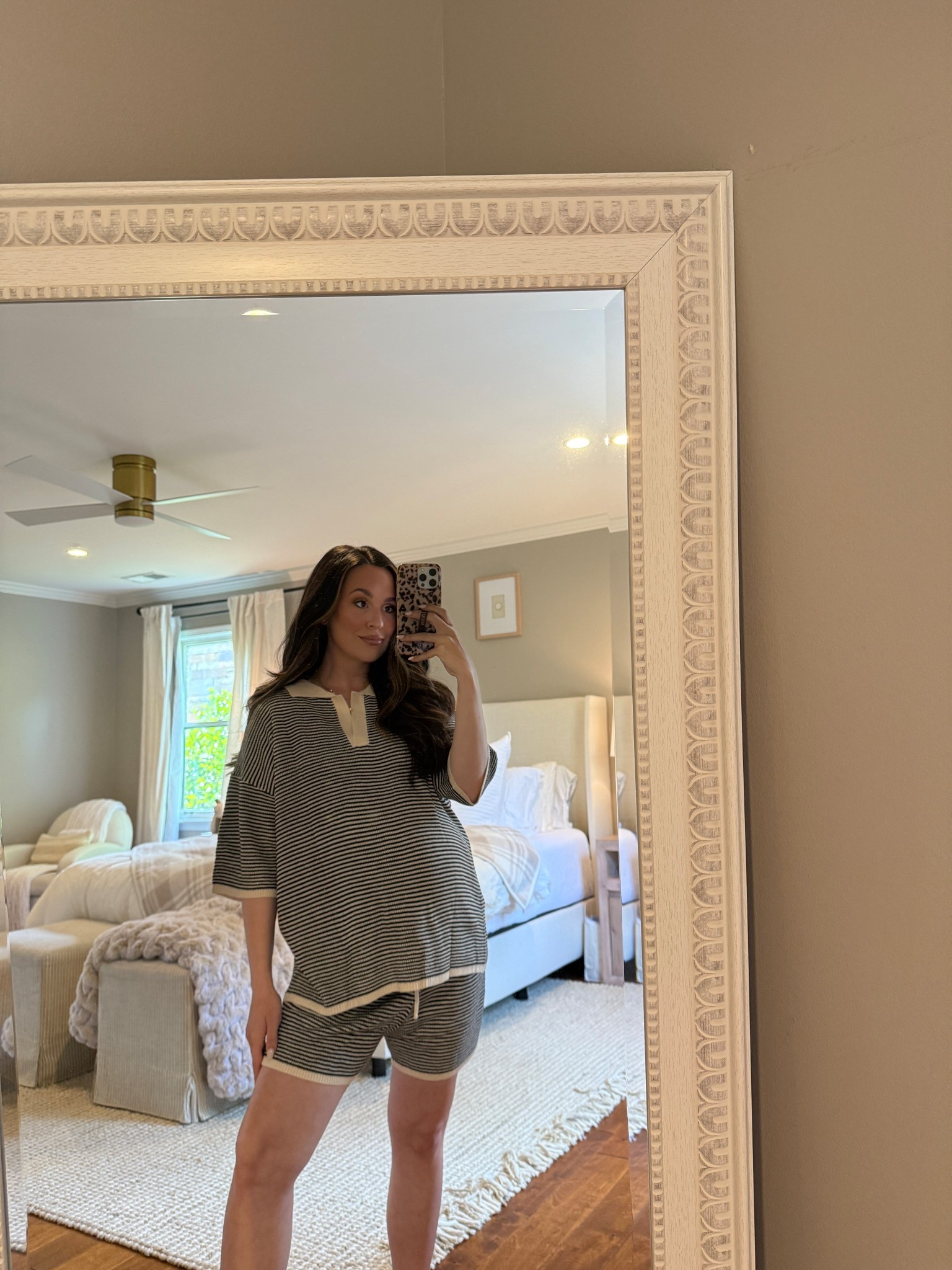 Finally caved and bought this Amazon set to try because I’m in desperate need of more maternity stuff 😂 happy to report this set IS bump friendly! I am wearing a medium and the shorts are long enough to roll up and wear under the bump. 

#LTKBump #LTKSummerEdit #LTKFindsUnder50