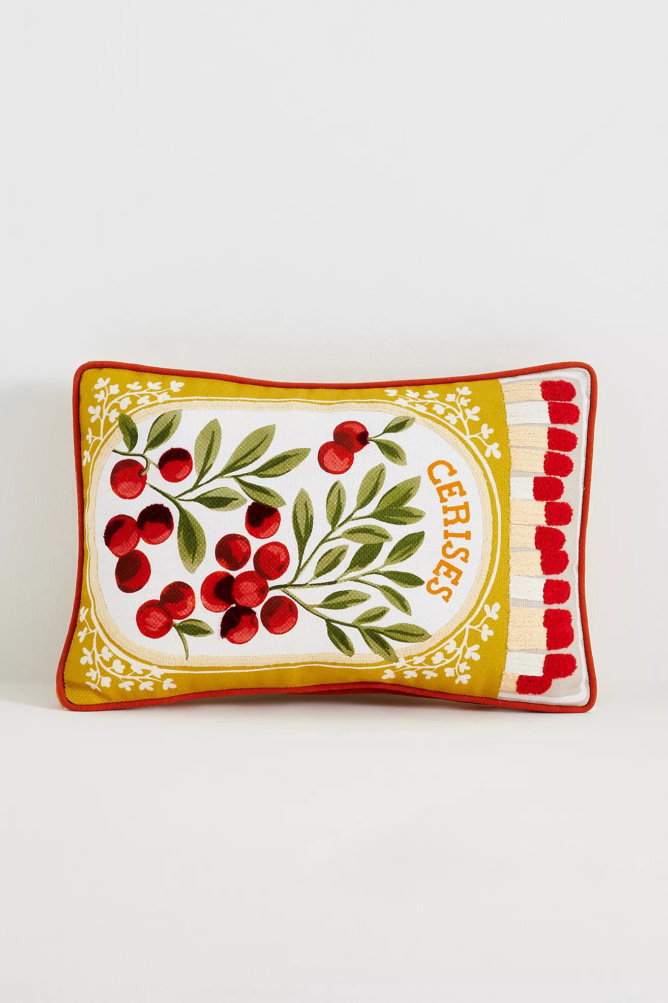 Les Fruits Cotton Embroidered  Pillow | Anthropologie (US)