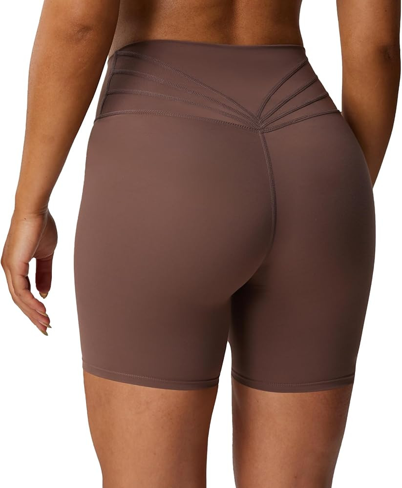Aoxjox Trinity Workout Biker Shorts for Women Tummy Control High Waisted Exercise Athletic Gym Ru... | Amazon (US)
