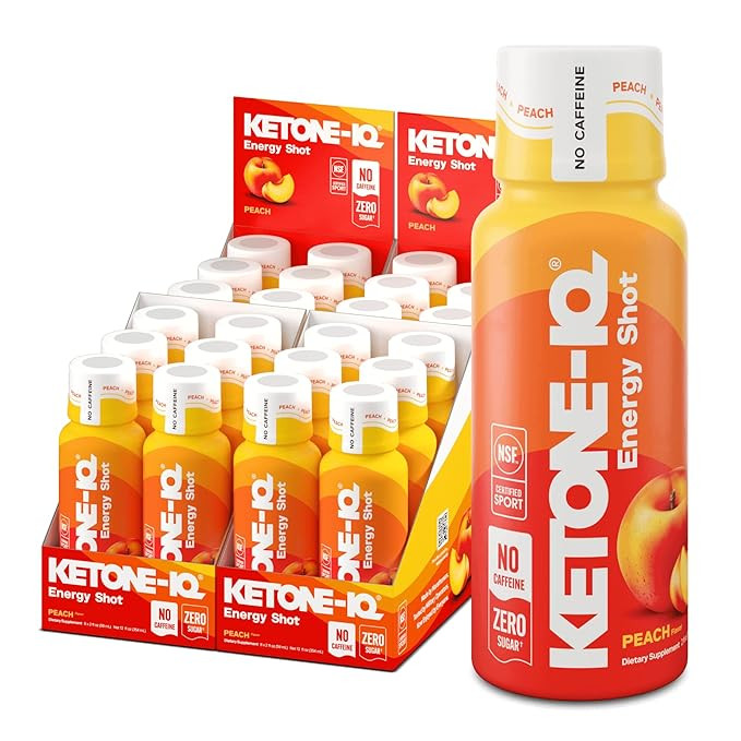 Ketone-IQ No Caffeine Exogenous Ketones Energy Shots - 24 Pack of Caffeine Free Energy Drinks wit... | Amazon (US)