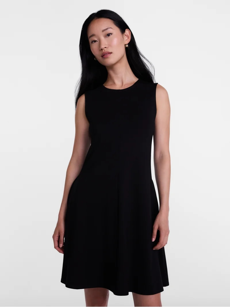 Scenario Women's and Women's Plus Fit and Flare Mini Dress, Sizes XS-4X | Walmart (US)