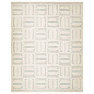 Nordic Ivory Blue 8 ft. x 10 ft. Geometric Contemporary Area Rug | The Home Depot