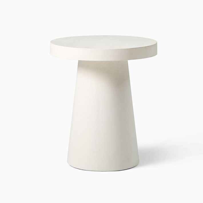 Concrete Pedestal Outdoor Round Side Table (18") | West Elm (US)