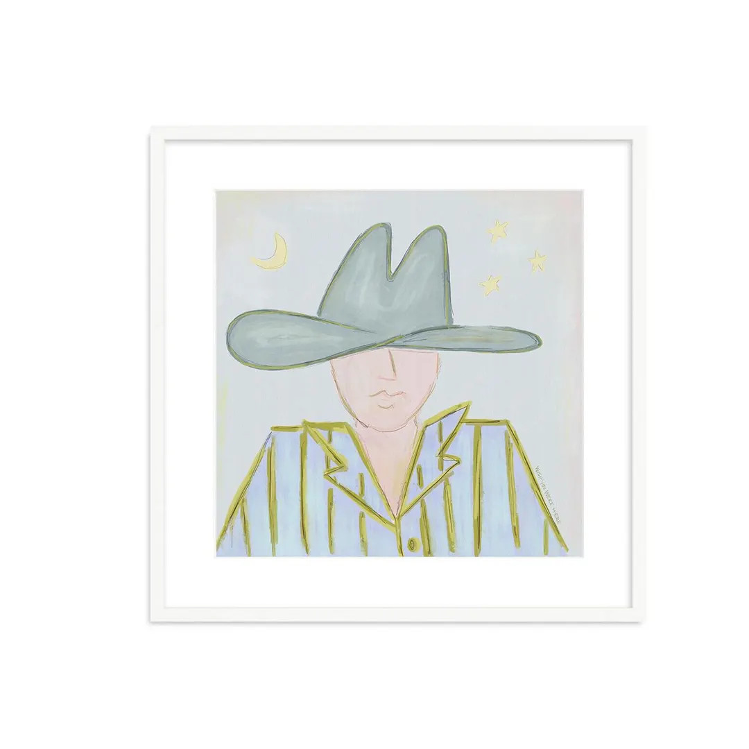Coastal Cowboy Art Print - Western Colorful Cowboy - Funky Art Print - Etsy | Etsy (US)