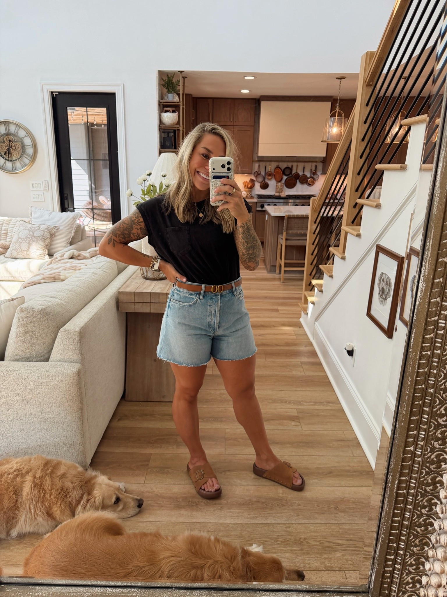 Casual OOTD🖤 M top, 28 in shorts & tts sandals! Shorts are very comfy & loose which I LOVE! 

@Target @nuuds / Amazon fashion / fall style / comfy / cute / Holley Gabrielle

#LTKootd #LTKPetite #LTKSeasonal