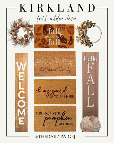 Halloween is coming soon and fall is coming even sooner! These outdoor decor options from Kirkland are perfect for your front door setup and currently are on sale with Kirkland! If you’re looking for a new doormat for fall or a cute wooden sign for your door, they have it all!

Fall decor, house decor, outdoor decor, front door sign, door mat, fall door mat, pumpkin spice, pumpkin door mat, fall signs, fall wreaths, fall mats, front door decor, fall decorations, Halloween decor


#LTKhome #LTKunder100 #LTKSeasonal