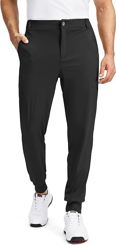 Soothfeel Men's Golf Joggers Pants with 5 Pockets Slim Fit Stretch Sweatpants Running Travel Dres... | Amazon (US)