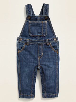 Unisex Dark-Wash Jean Overalls for Baby | Old Navy (US)