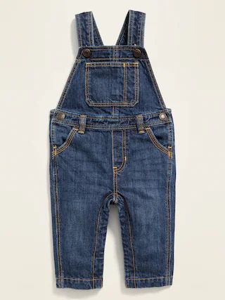 Unisex Dark-Wash Jean Overalls for Baby | Old Navy (US)