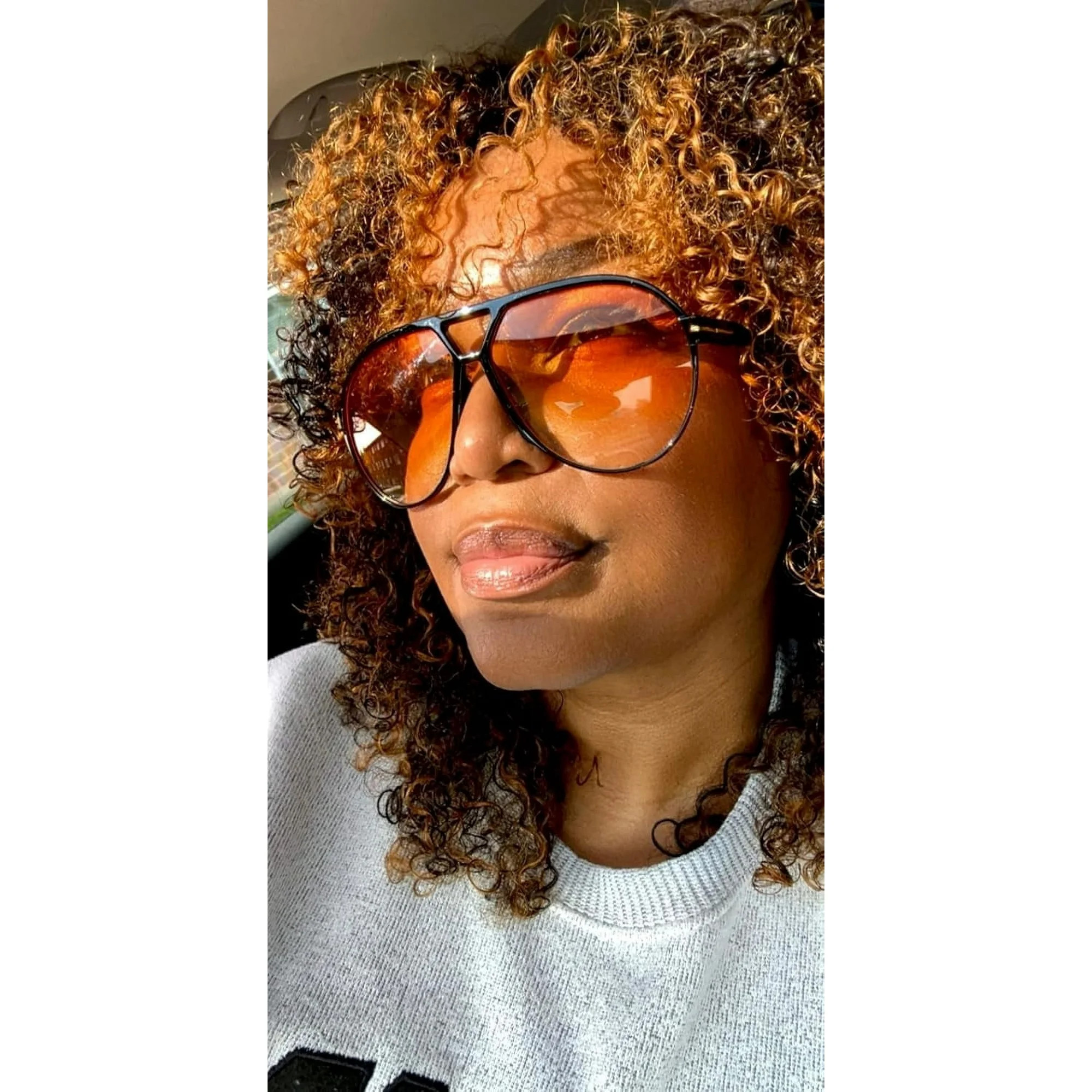 Retro Aviator Sunglasses for Women Men Oversized Classic 70s Vintage Trendy Tangle Free Square Av... | Walmart (US)