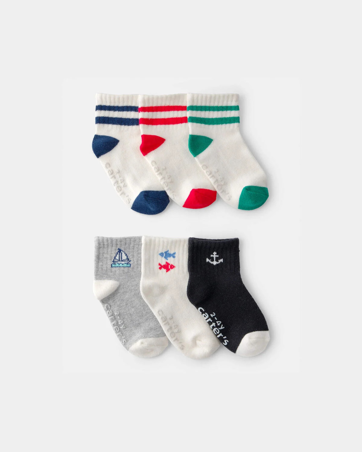 Toddler Boy 6-Pack Nautical Ankle Socks | Carter's Inc