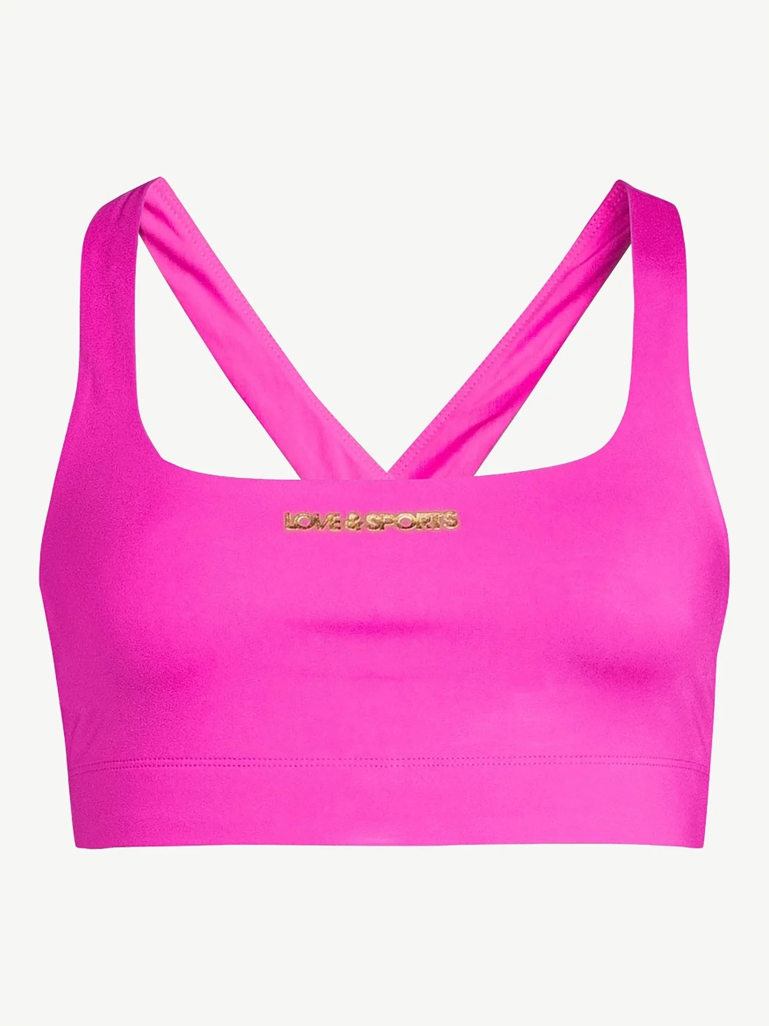 Love & Sports Women’s Criss Cross Back Sports Bra - Walmart.com | Walmart (US)