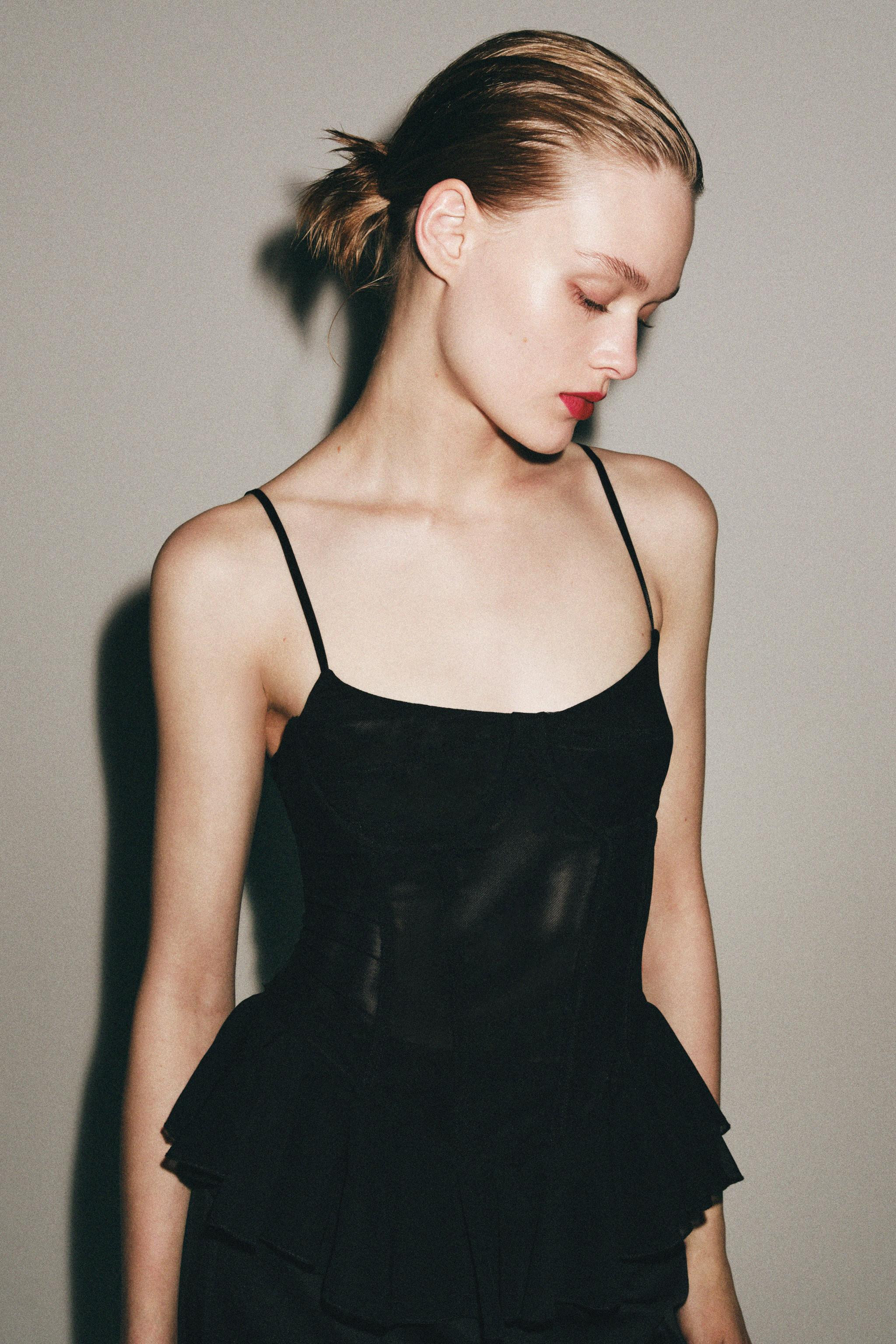 RUFFLED TULLE CORSET | Zara US