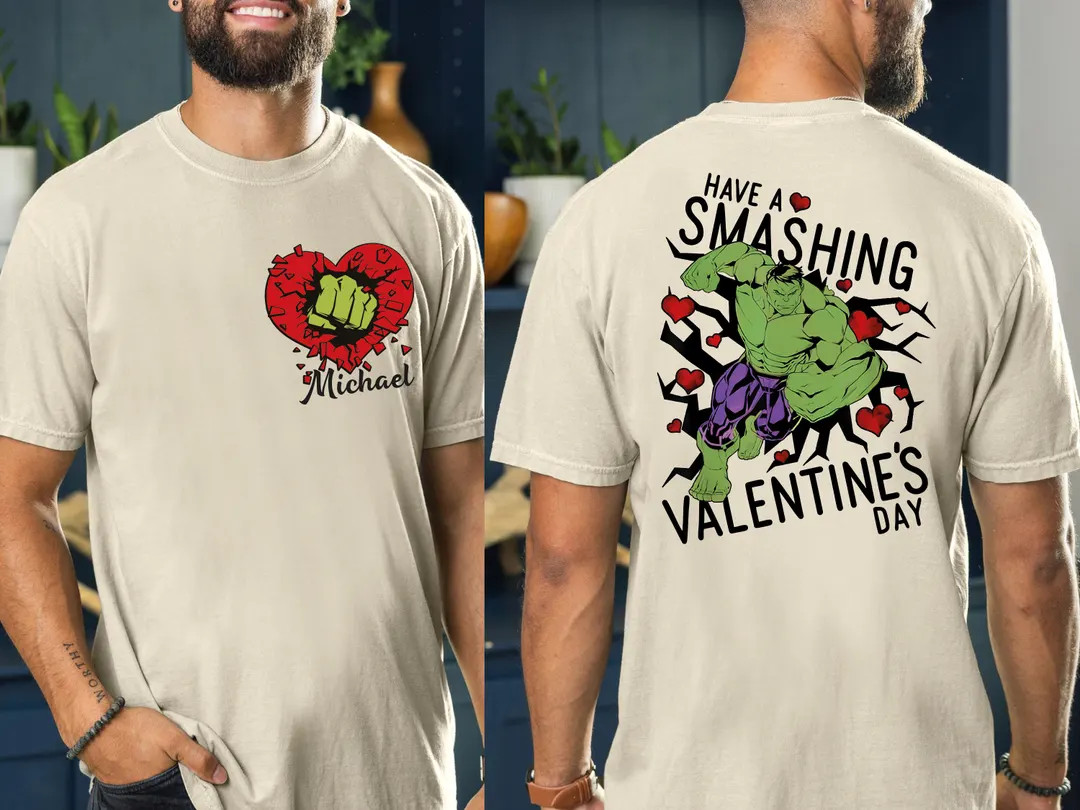 Custom Marvel Hulk Valentine Shirt, Disney Valentine's Day Shirt, Have a Smashing Shirt, Avengers... | Etsy (US)