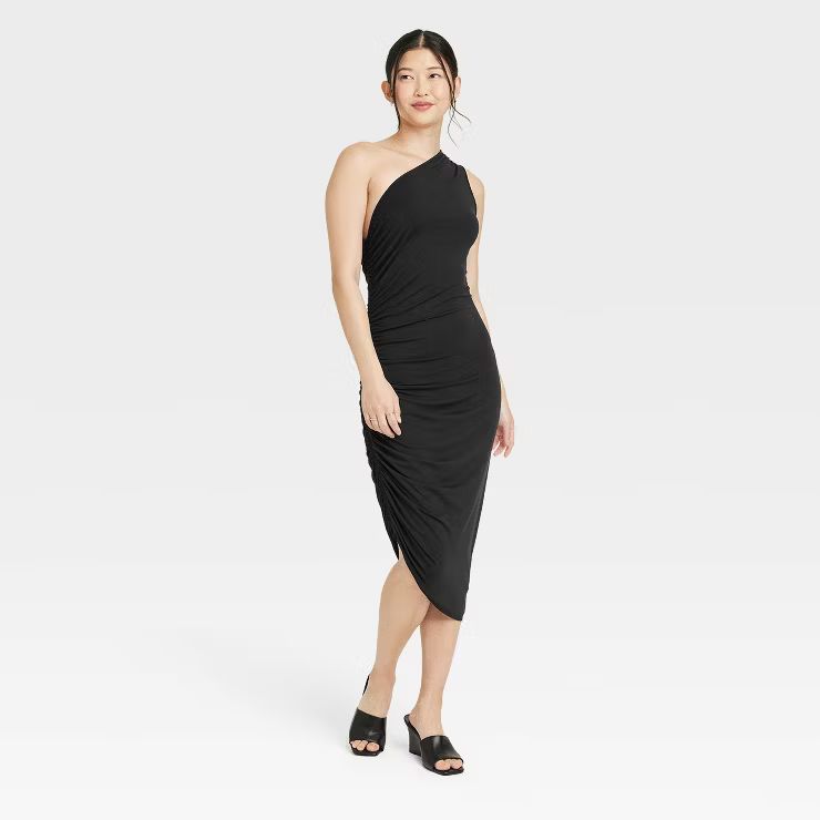 Women's Sleeveless One Shoulder Knit Bodycon Dress - A New Day™ | Target