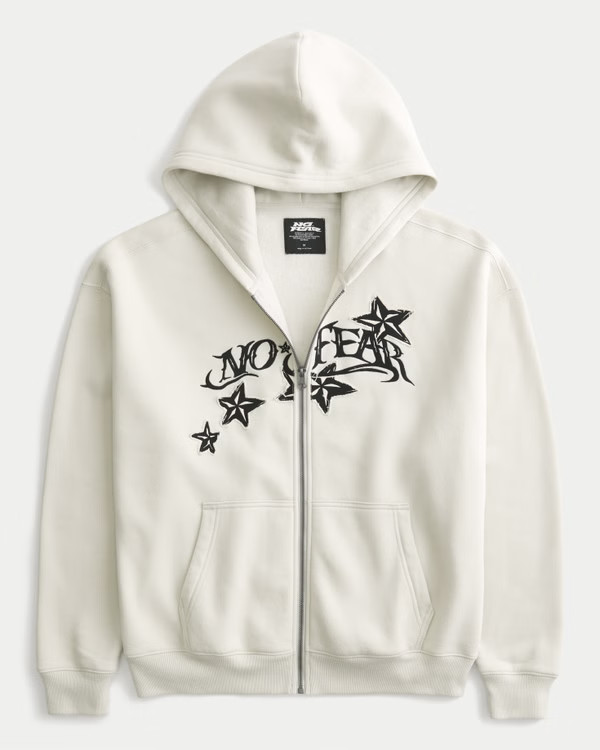 Men's No Fear Graphic Zip-Up Hoodie | Men's Sweatshirts & Sweatpants | HollisterCo.com | Hollister (US)