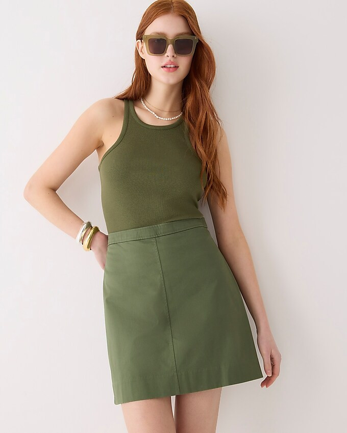 Natasha skirt in stretch twill cotton blend | J. Crew US