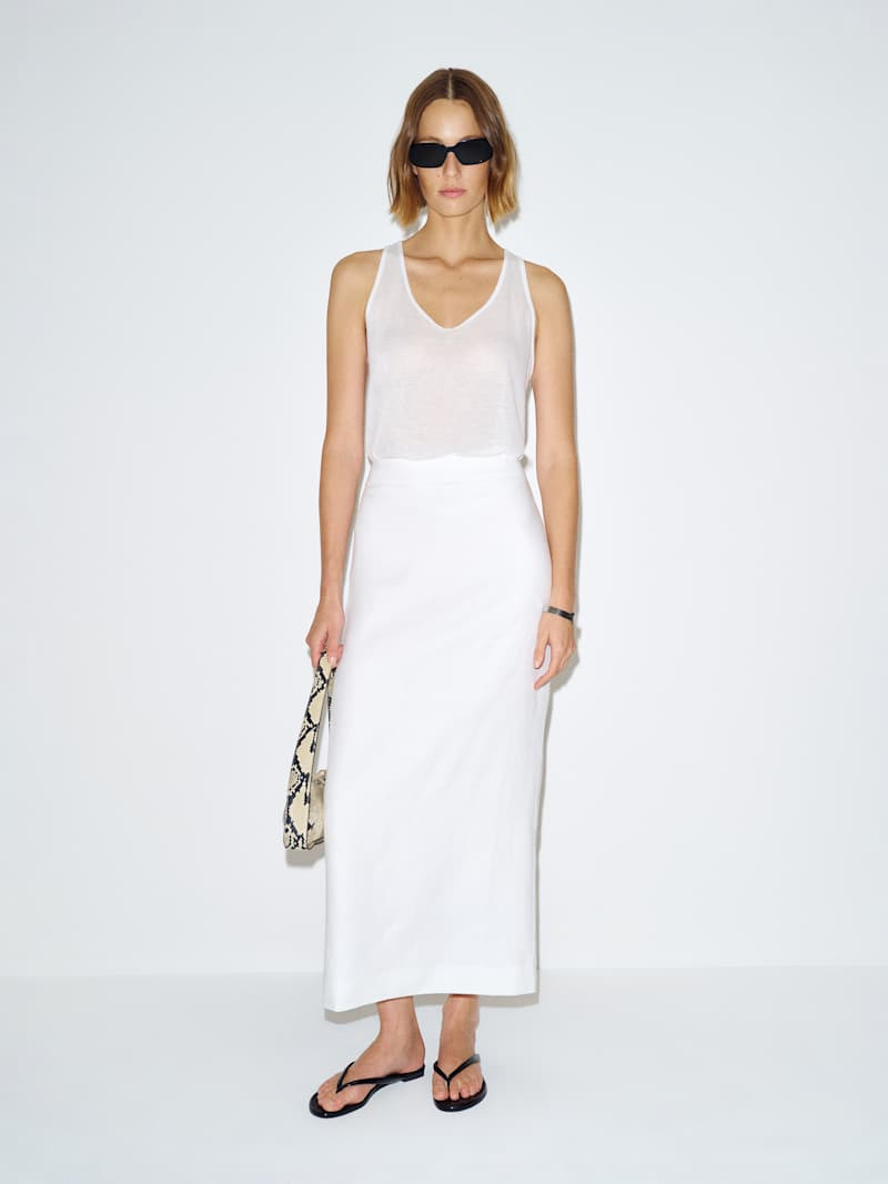Reformation Lydia Linen Skirt Natural 12 | Reformation (Global)